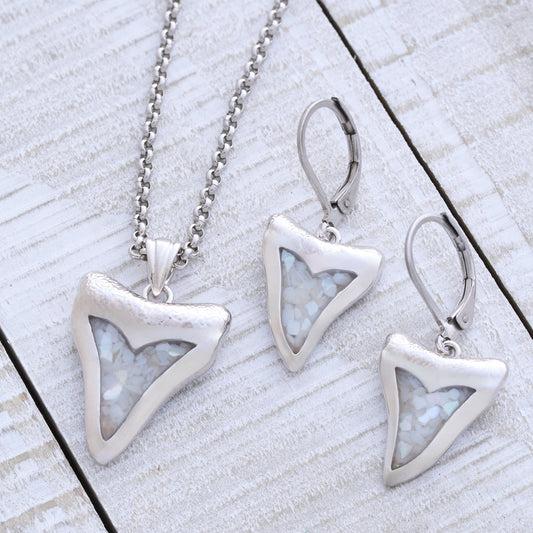 Mother of Pearl Shark Tooth Gift Set