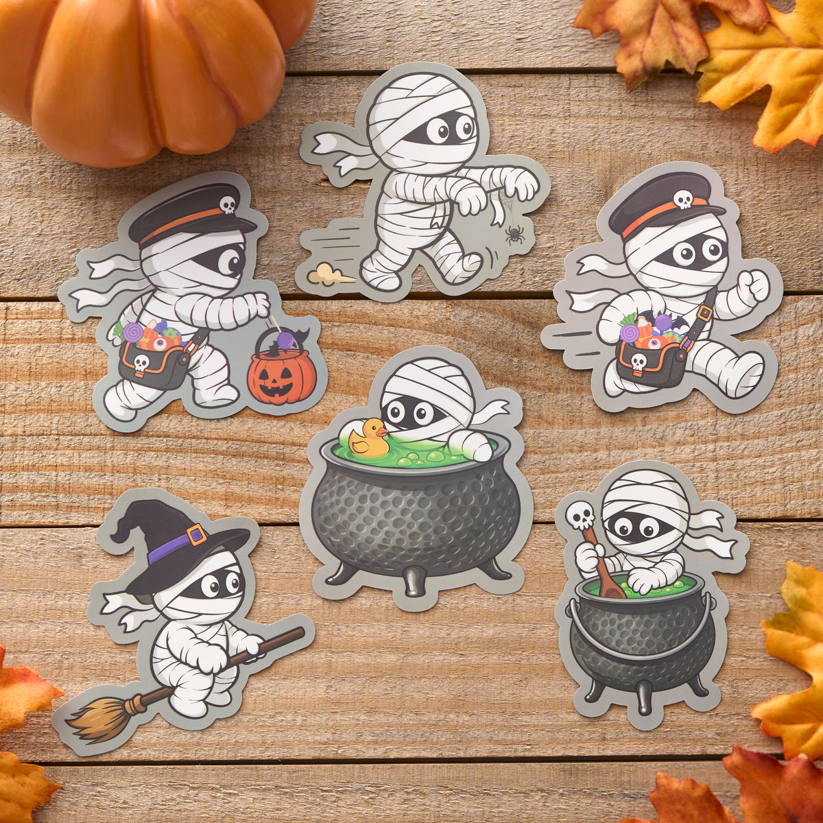 Halloween Mummy Sticker Pack (6pcs)