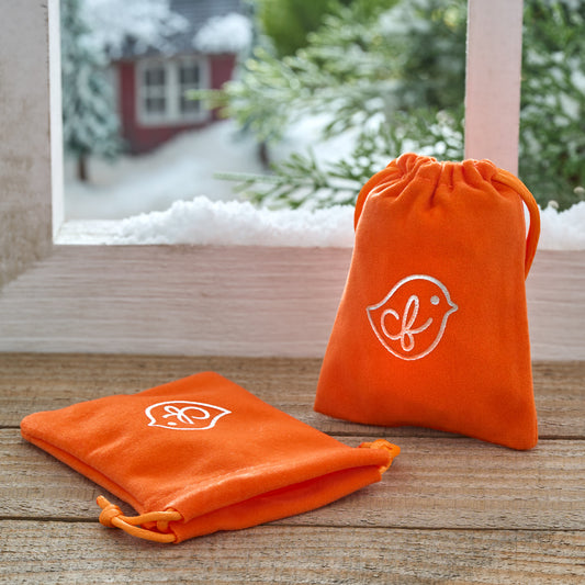 Limited Edition Orange Velvet Jewelry Bag