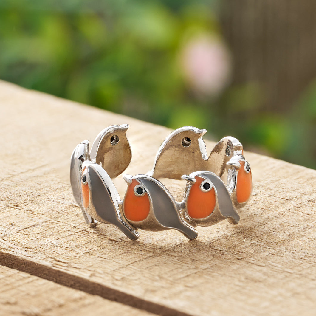 Little Orange Robin Ring