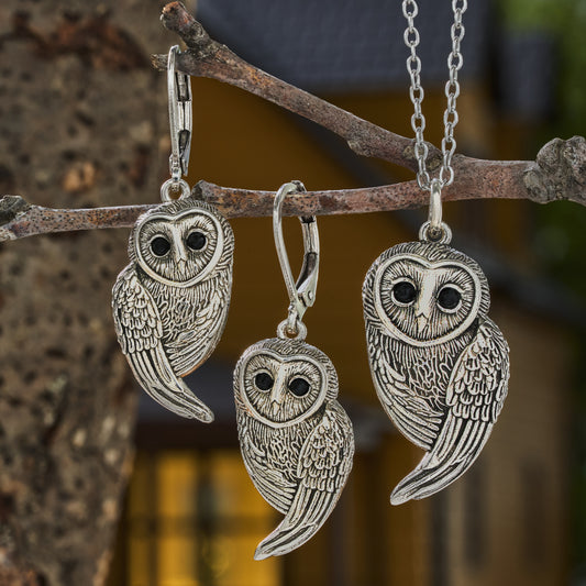 Vintage Barn Owl Gift Set