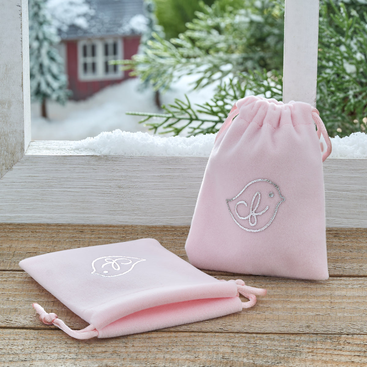 Limited Edition Pink Velvet Jewelry Bag