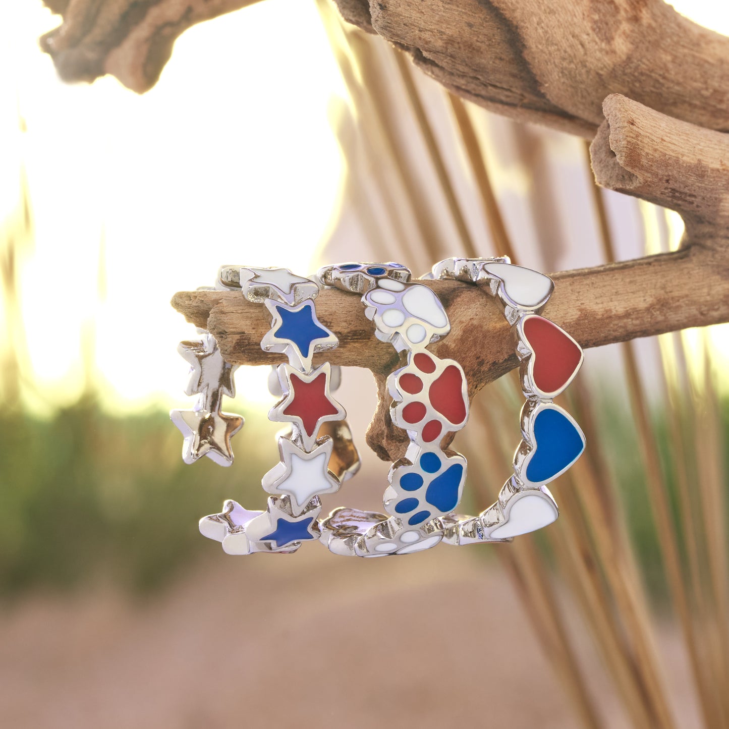 Red White Blue Americana Ring Gift Set