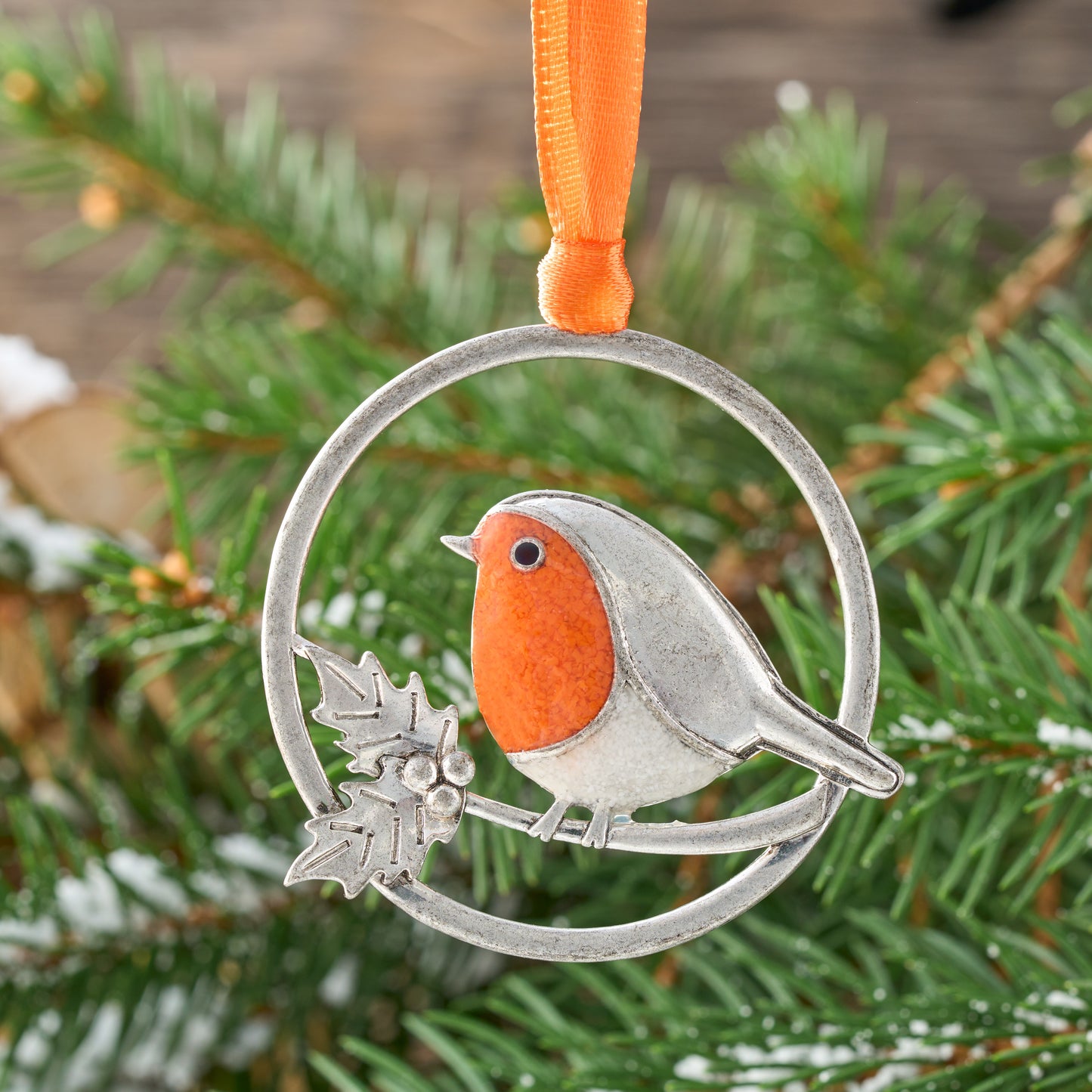Sand Robin Branch Ornament