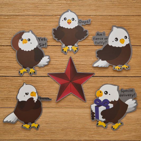 Eagle and Barn Star Sticker Pack (6pcs)