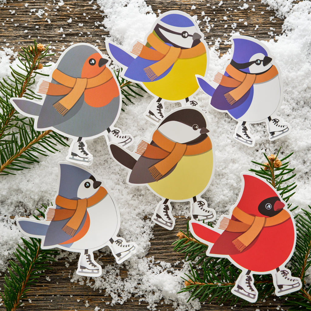 Skating Birdie Friends Sticker Pack (6pcs)