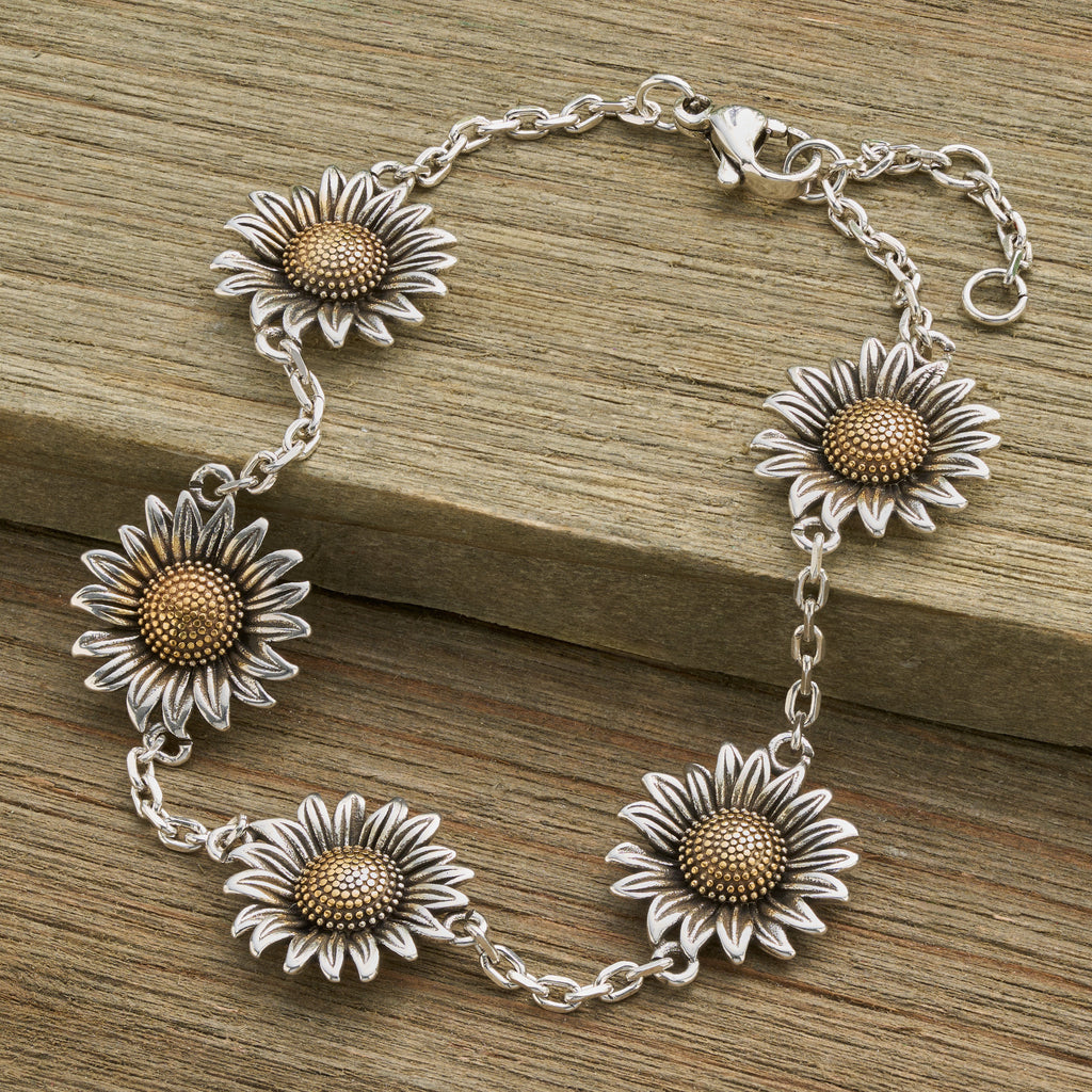 Vintage Sunflower Bracelet