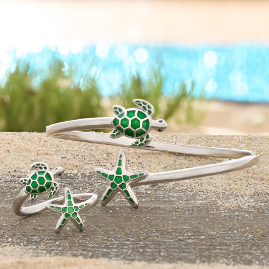 Green Sea Turtle & Starfish Gift Set