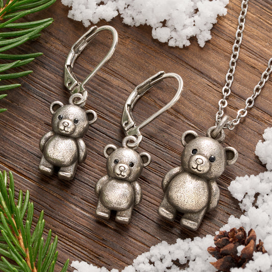 Vintage Teddy Bear with a Rose Gift Set