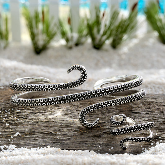 Octopus Tentacle Cuff & Ring Gift Set