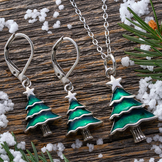 Enamel Christmas Tree Gift Set