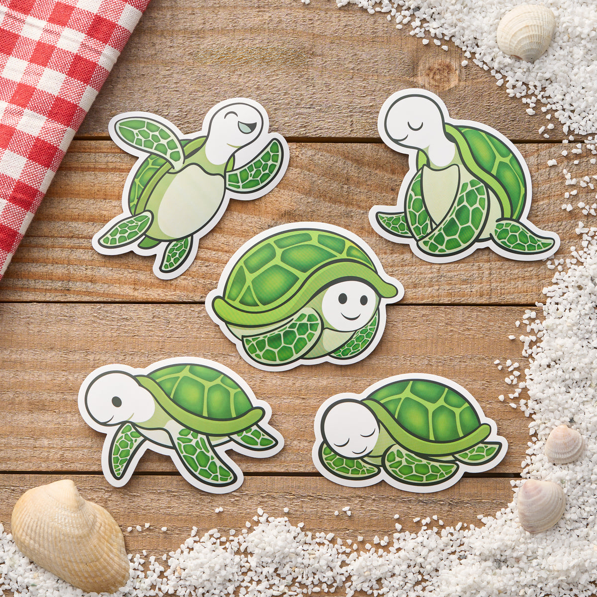 Sea Turtle Sticker Pack (5pcs)
