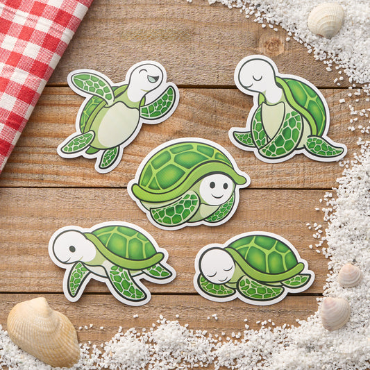 Sea Turtle Sticker Pack (5pcs)