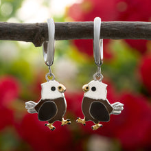 Load image into Gallery viewer, American Bald Eagle Hoop Earrings