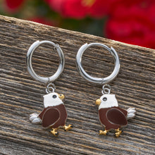 Load image into Gallery viewer, American Bald Eagle Hoop Earrings