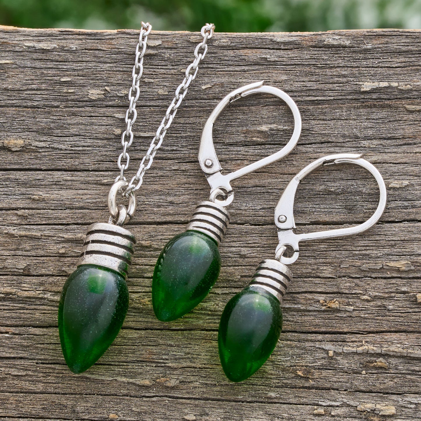 Green Christmas Light Gift Set