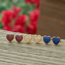 Load image into Gallery viewer, Gold Sterling Silver Heart Studs Bundle