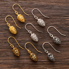 Load image into Gallery viewer, Pine Cone Earrings Set with French Hooks