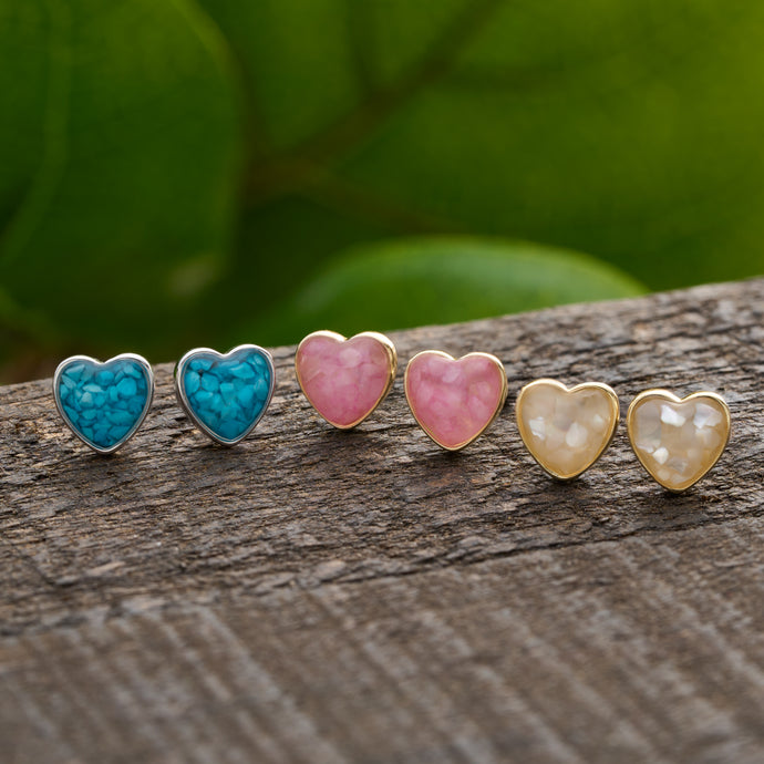 Sterling Silver Heart Stud Bundle