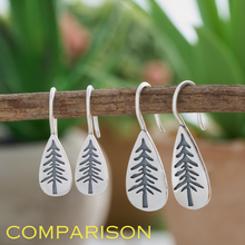 Load image into Gallery viewer, Sterling Silver Daytime Pine Tree Earrings (Large)