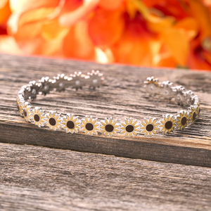 Little Sunflower Cuff Bracelet