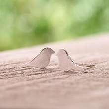 Load image into Gallery viewer, Sterling Silver Minimalist Bird Studs