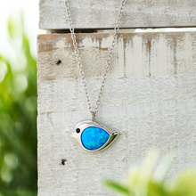 Load image into Gallery viewer, Sterling Silver Blue Opal Birdie Gift Set