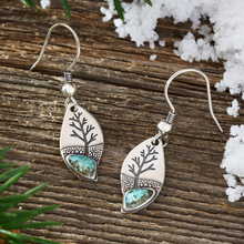 Load image into Gallery viewer, Sterling Silver Turquoise Leaf Tree Bundle