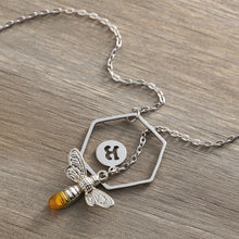 Load image into Gallery viewer, Silver Little Bee Necklace