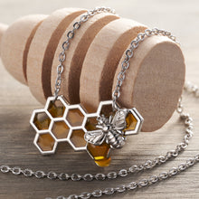 Load image into Gallery viewer, Gold Dripping Honeycomb Necklace