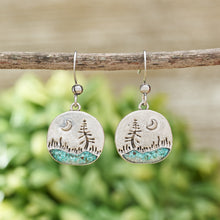 Load image into Gallery viewer, Turquoise Crescent River Earrings