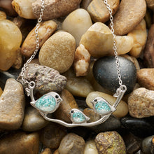 Load image into Gallery viewer, Sterling Silver Triple Sand Birdie Branch Necklace