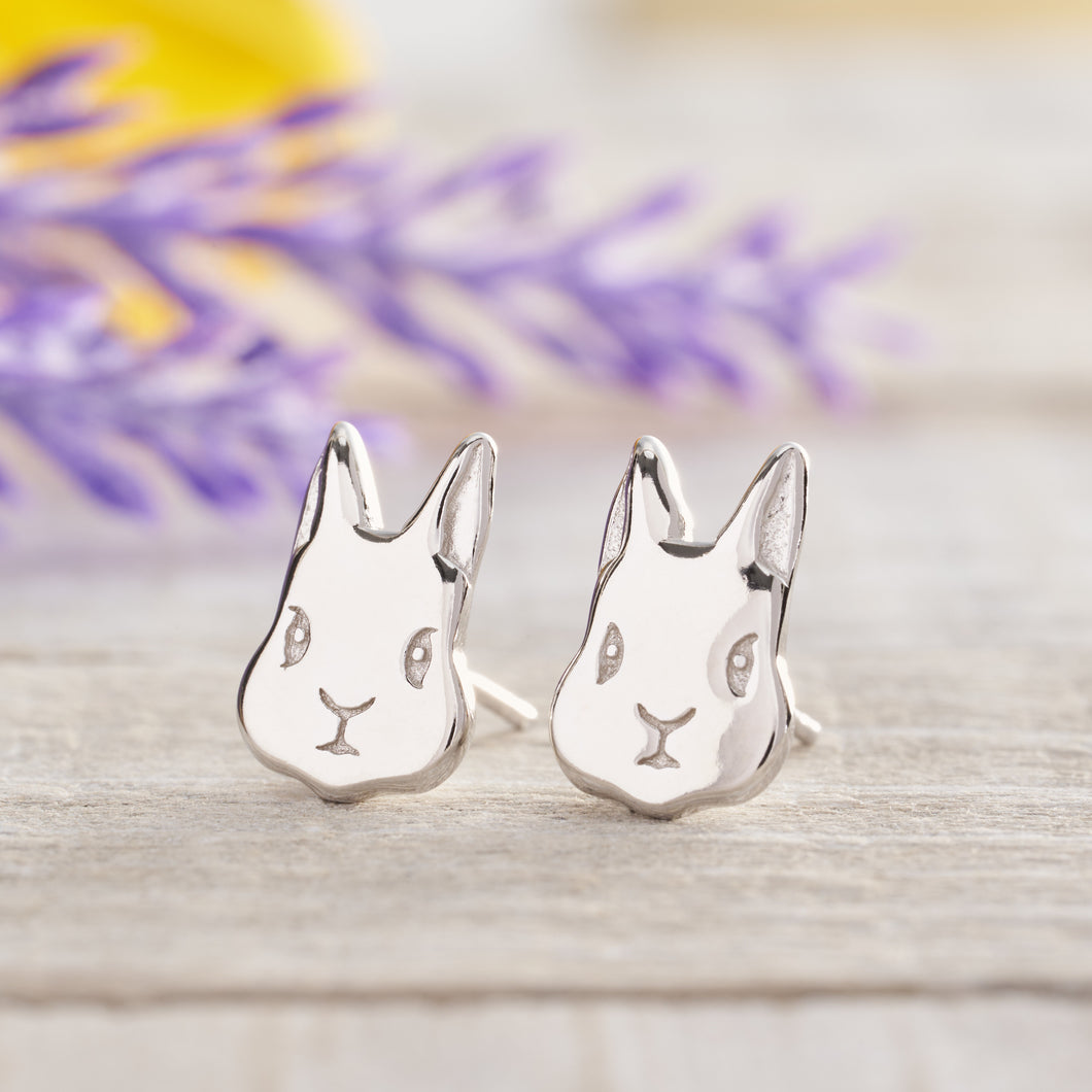 Sterling Silver Bunny Studs