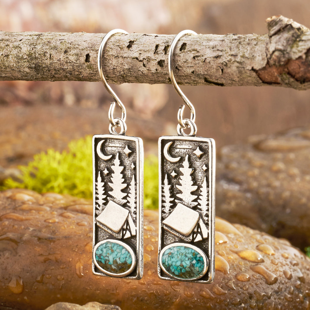 Turquoise Forest Camp Earrings