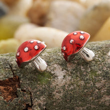 Load image into Gallery viewer, Sterling Silver Mushroom Studs