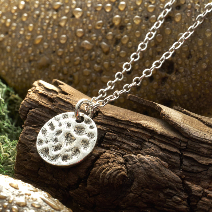 Hammered Ripple Coin Necklace