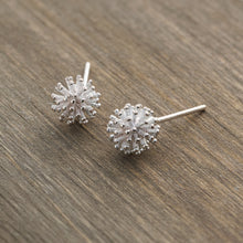 Load image into Gallery viewer, Sterling Silver Dandelion Studs