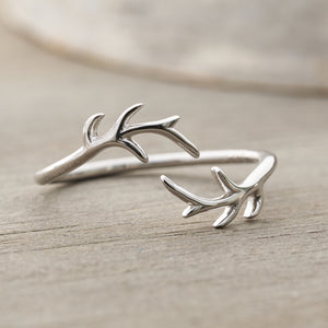 Sterling Silver Antler Ring