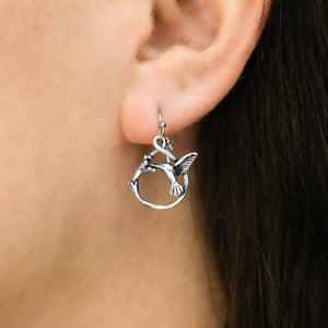 Hummingbird Infinity Earrings