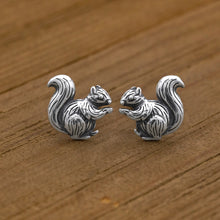 Load image into Gallery viewer, Sterling Silver Vintage Squirrel Studs