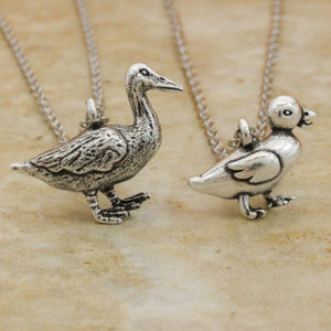Vintage Duck Family Necklace